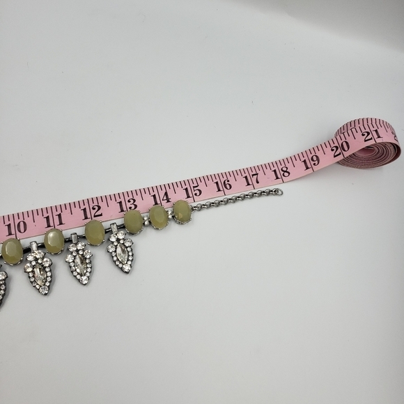 Lia Sophia Statement Necklace Pale Yellow Beads Crystal Gemstone - Picture 10 of 11